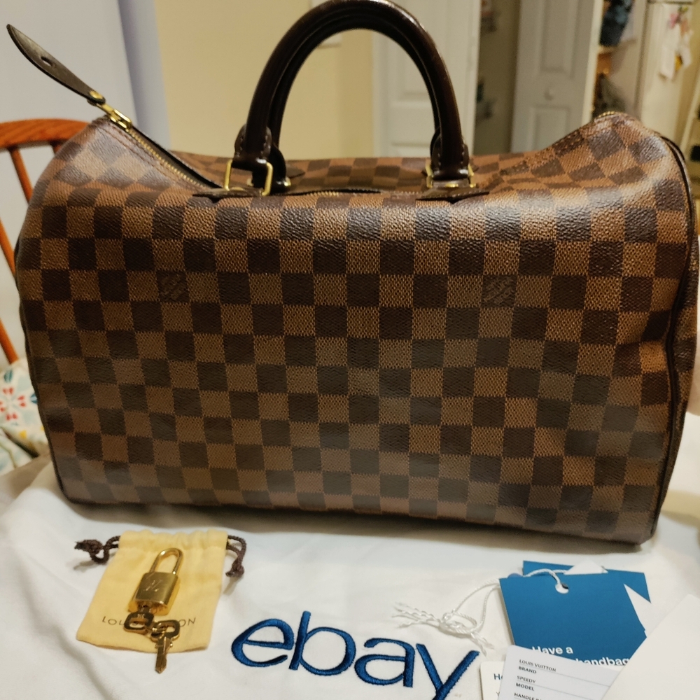 Louis Vuitton Speedy 35 Damier Ebene Authenticated